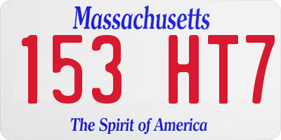 MA license plate 153HT7