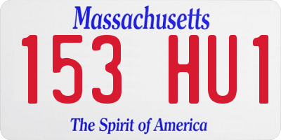 MA license plate 153HU1