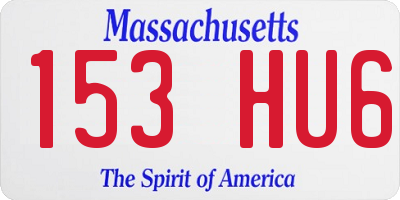 MA license plate 153HU6