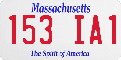 MA license plate 153IA1