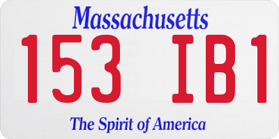 MA license plate 153IB1