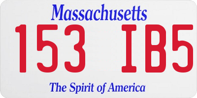 MA license plate 153IB5