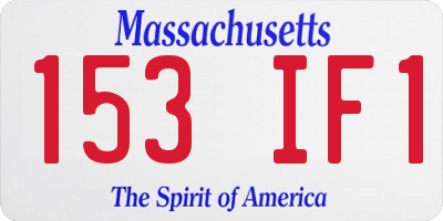 MA license plate 153IF1