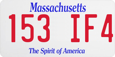 MA license plate 153IF4