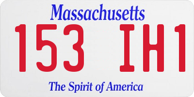 MA license plate 153IH1