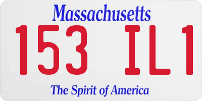 MA license plate 153IL1