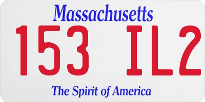 MA license plate 153IL2