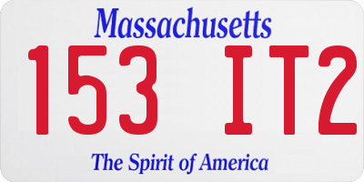 MA license plate 153IT2