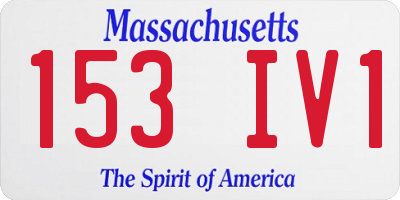 MA license plate 153IV1