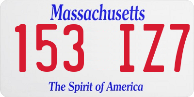 MA license plate 153IZ7
