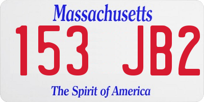 MA license plate 153JB2