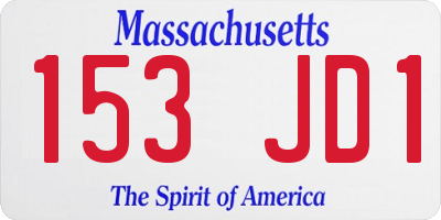 MA license plate 153JD1