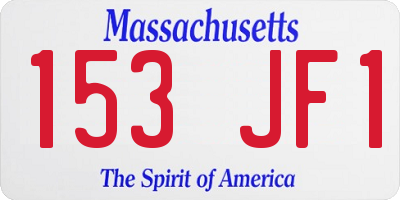 MA license plate 153JF1