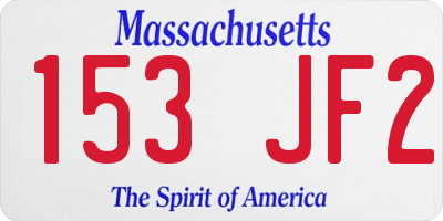 MA license plate 153JF2