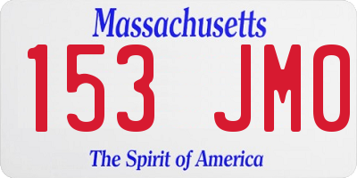 MA license plate 153JM0