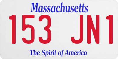 MA license plate 153JN1