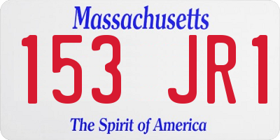 MA license plate 153JR1