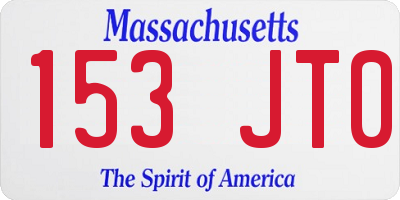 MA license plate 153JT0