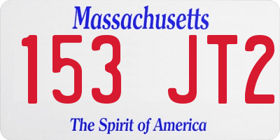 MA license plate 153JT2