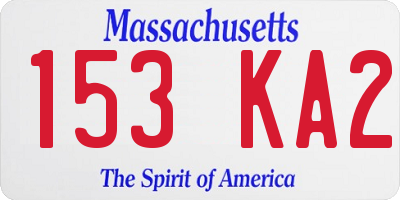 MA license plate 153KA2
