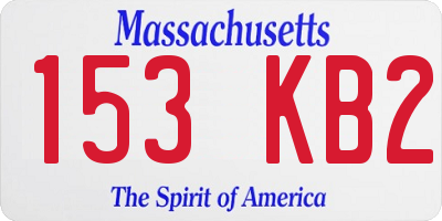 MA license plate 153KB2