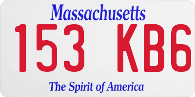 MA license plate 153KB6