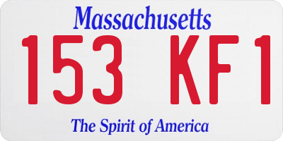 MA license plate 153KF1