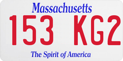 MA license plate 153KG2