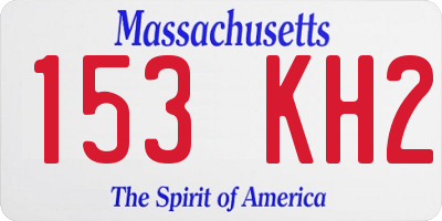 MA license plate 153KH2