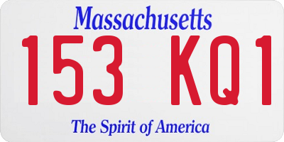MA license plate 153KQ1