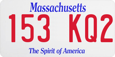 MA license plate 153KQ2
