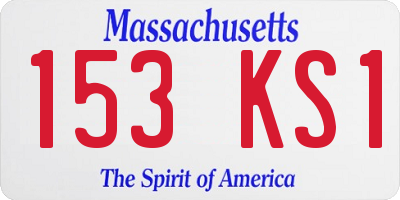 MA license plate 153KS1