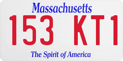 MA license plate 153KT1