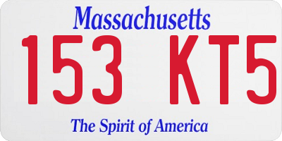 MA license plate 153KT5