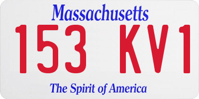 MA license plate 153KV1