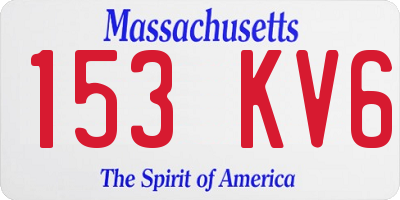 MA license plate 153KV6