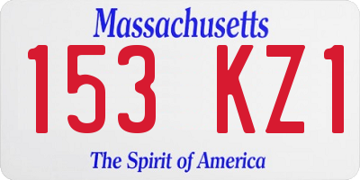 MA license plate 153KZ1