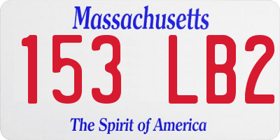 MA license plate 153LB2