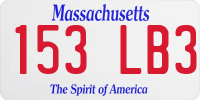MA license plate 153LB3