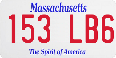 MA license plate 153LB6