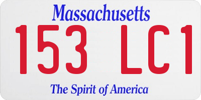 MA license plate 153LC1