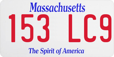 MA license plate 153LC9