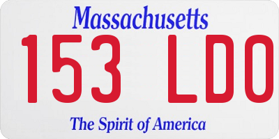 MA license plate 153LD0