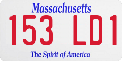 MA license plate 153LD1