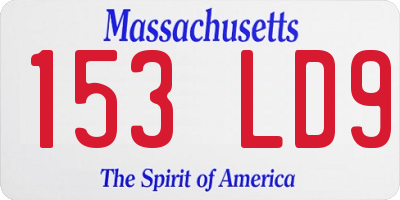 MA license plate 153LD9
