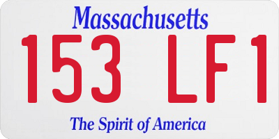 MA license plate 153LF1