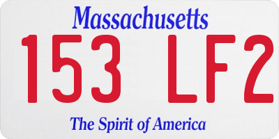 MA license plate 153LF2