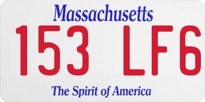 MA license plate 153LF6
