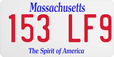 MA license plate 153LF9