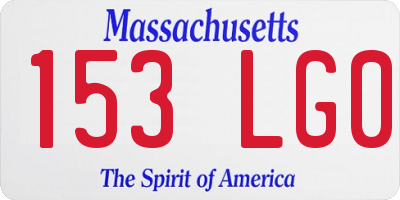 MA license plate 153LG0